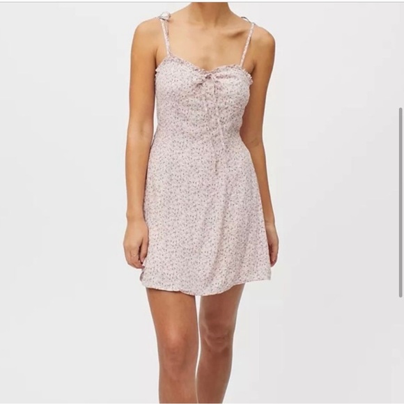 Urban Outfitters Dress Forum Sweetheart Tie-Shoulder Mini Dress - Picture 2 of 4